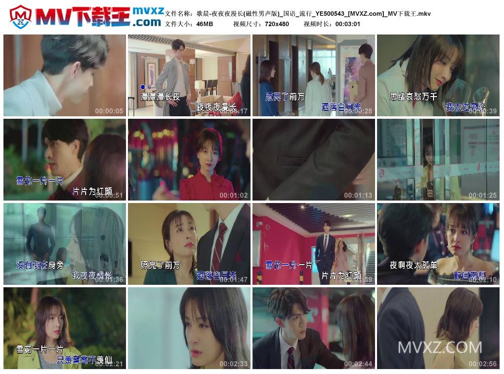 歌晨-夜夜夜漫长(磁性男声版)_国语_流行_YE500543